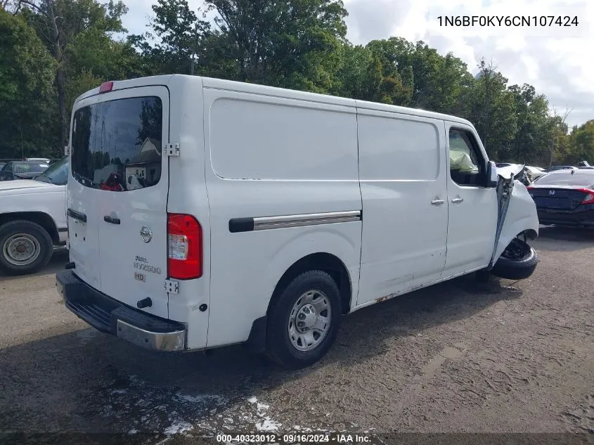 2012 Nissan Nv 2500 Nv2500 Hd Sv V6 VIN: 1N6BF0KY6CN107424 Lot: 40323012