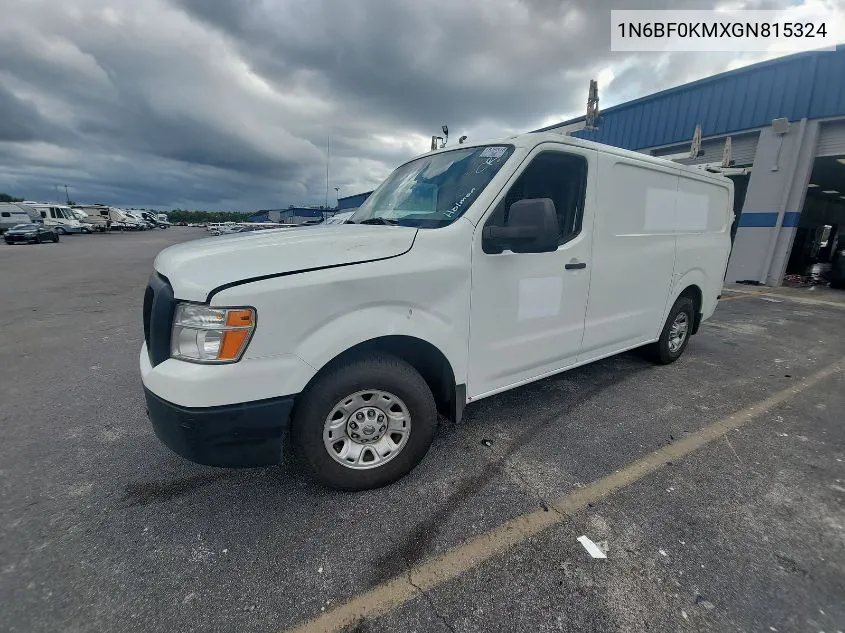 2016 Nissan Nv 1500 S/Sv/2500 S/Sv/Sl VIN: 1N6BF0KMXGN815324 Lot: 40363508