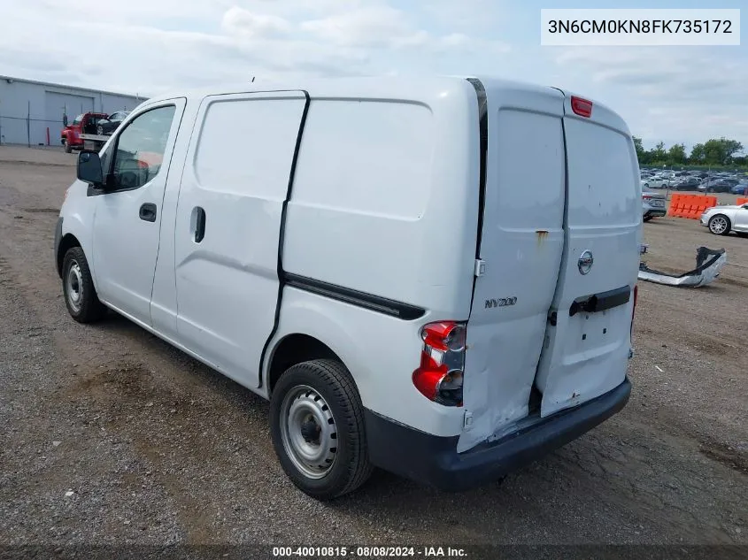 2015 Nissan Nv200 S VIN: 3N6CM0KN8FK735172 Lot: 40010815