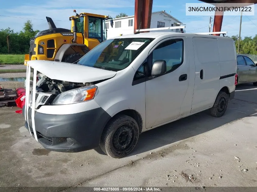 2015 Nissan Nv200 Sv VIN: 3N6CM0KN3FK701222 Lot: 40275005