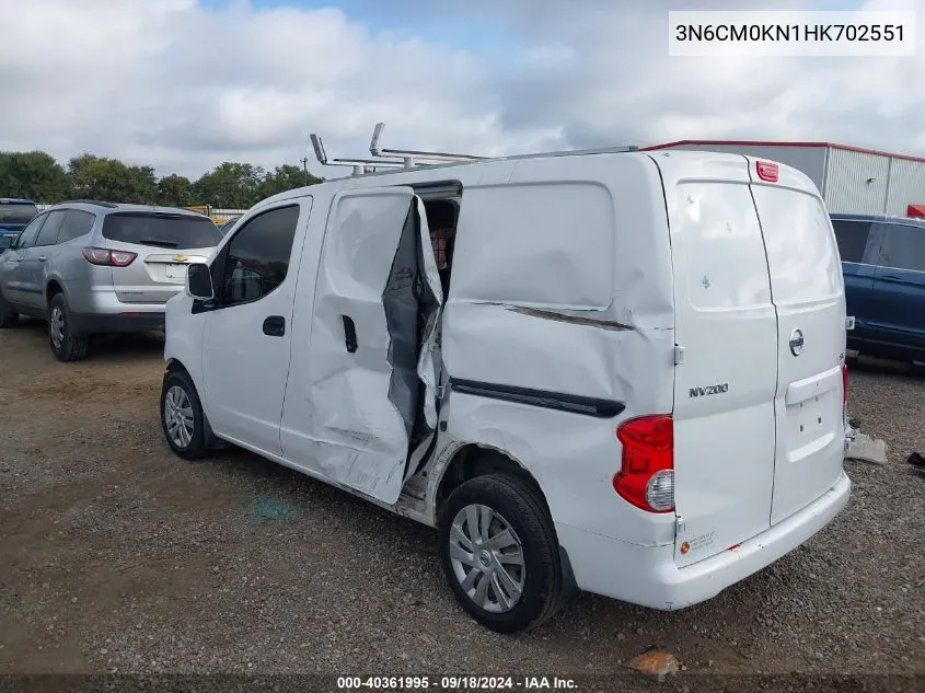 2017 Nissan Nv200 2.5S/2.5Sv VIN: 3N6CM0KN1HK702551 Lot: 40361995