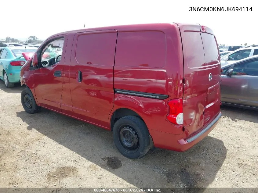 2018 Nissan Nv200 Sv VIN: 3N6CM0KN6JK694114 Lot: 40047678