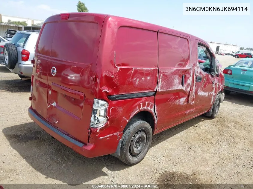 2018 Nissan Nv200 Sv VIN: 3N6CM0KN6JK694114 Lot: 40047678