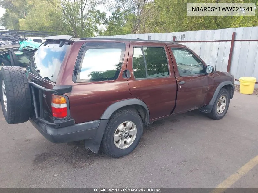 1998 Nissan Pathfinder Le/Se/Xe VIN: JN8AR05Y1WW221741 Lot: 40342117