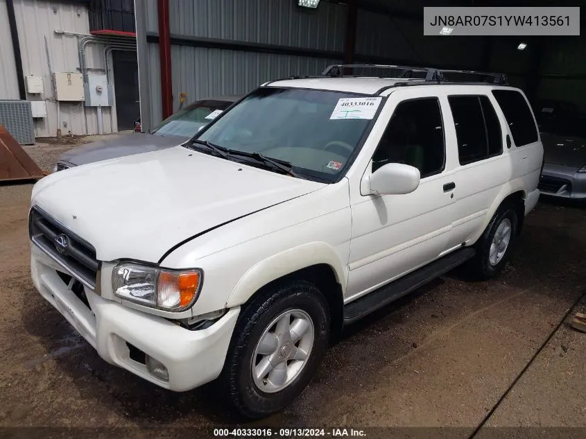 JN8AR07S1YW413561 2000 Nissan Pathfinder Le/Se/Xe