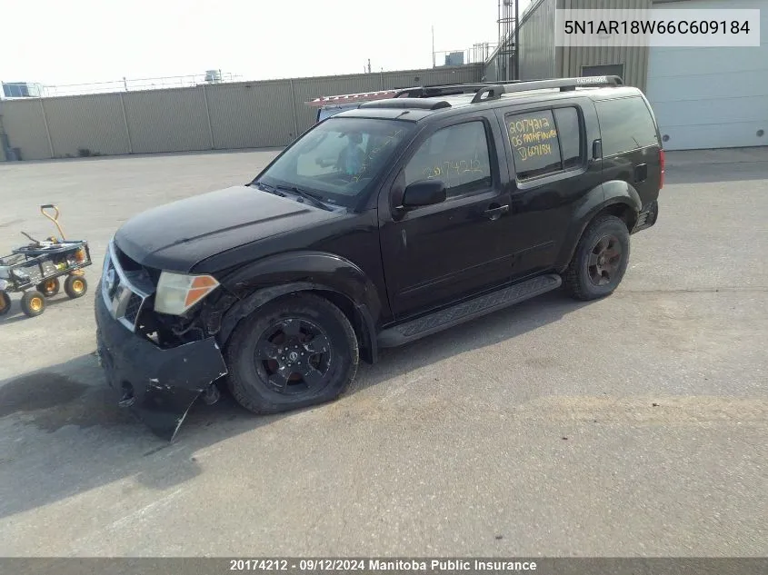 2006 Nissan Pathfinder Se VIN: 5N1AR18W66C609184 Lot: 20174212