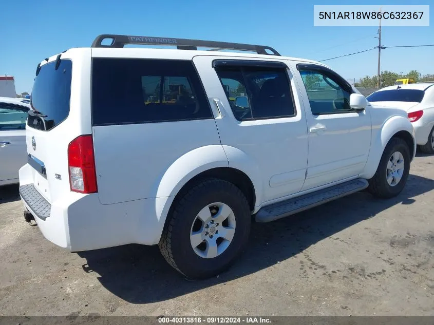 5N1AR18W86C632367 2006 Nissan Pathfinder Se