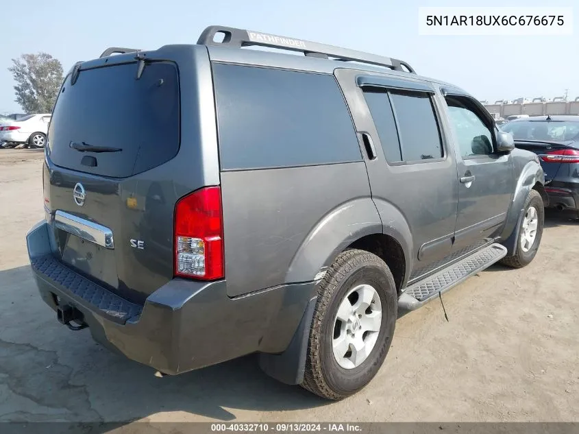 2006 Nissan Pathfinder Se VIN: 5N1AR18UX6C676675 Lot: 40332710