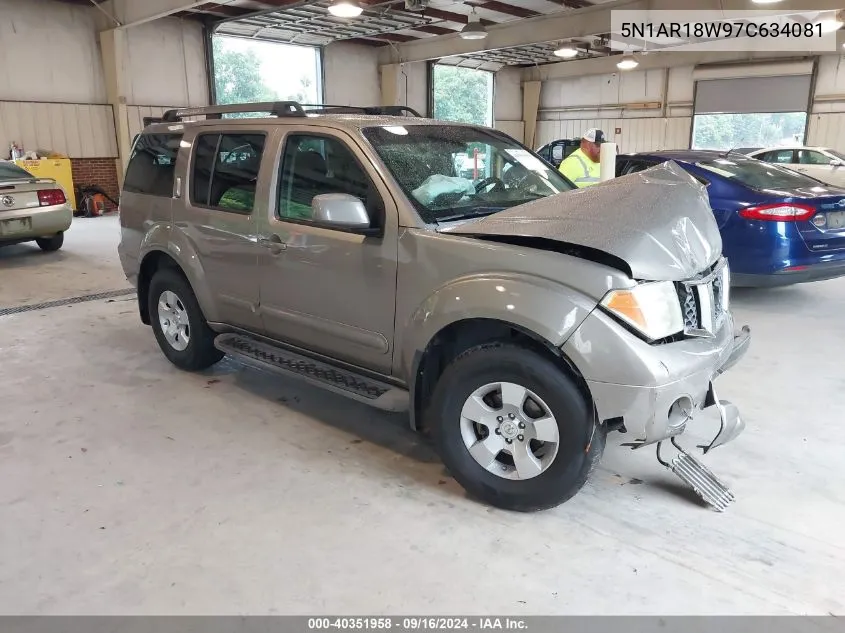 2007 Nissan Pathfinder Le/Se/Xe VIN: 5N1AR18W97C634081 Lot: 40351958