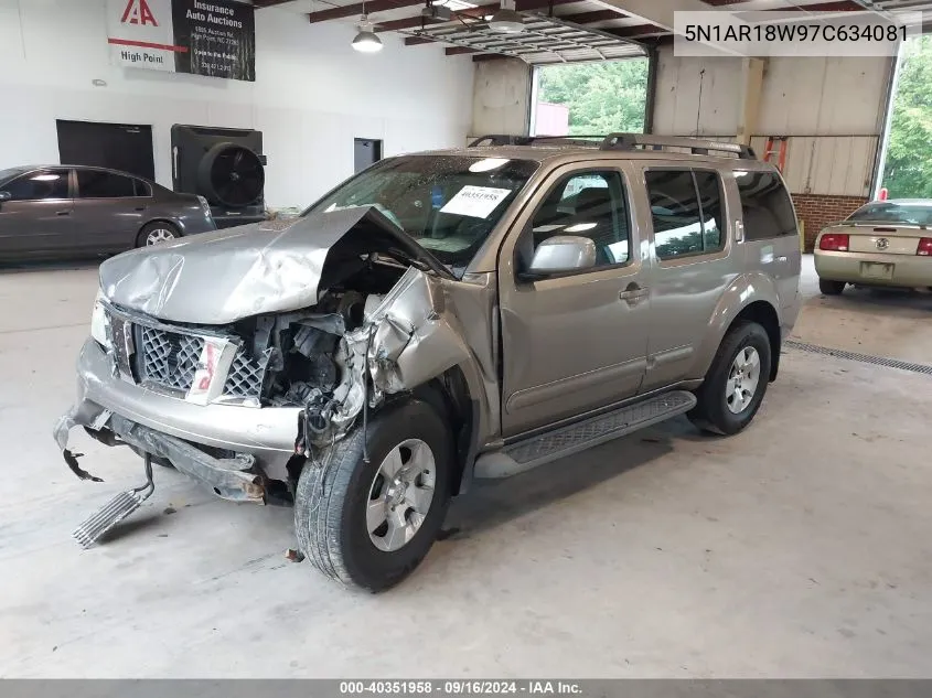 2007 Nissan Pathfinder Le/Se/Xe VIN: 5N1AR18W97C634081 Lot: 40351958