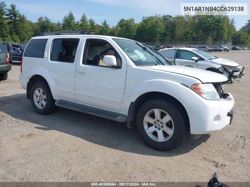 2012 Nissan Pathfinder Sv VIN: 5N1AR1NB4CC629138 Lot: 40356664