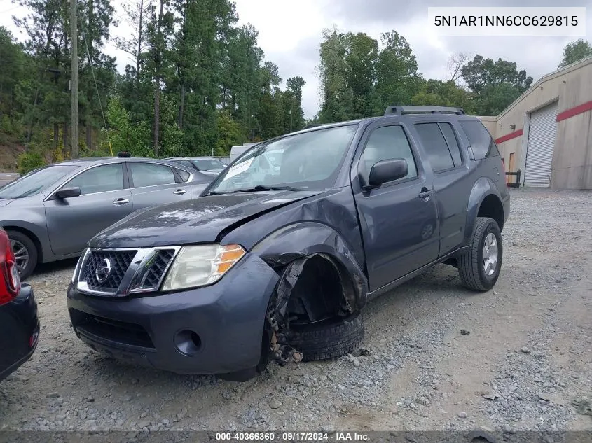 2012 Nissan Pathfinder S VIN: 5N1AR1NN6CC629815 Lot: 40366360