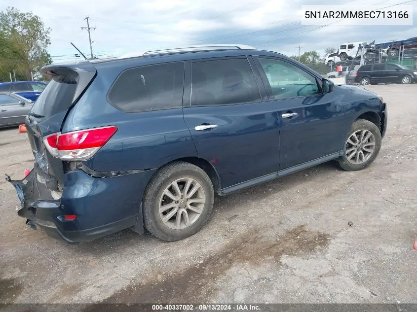 2014 Nissan Pathfinder Sv VIN: 5N1AR2MM8EC713166 Lot: 40337002