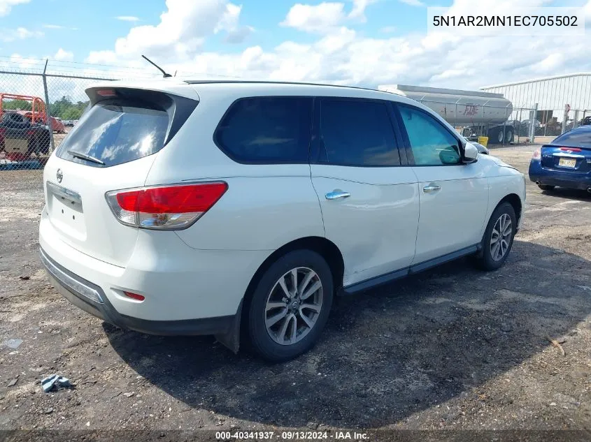 5N1AR2MN1EC705502 2014 Nissan Pathfinder S