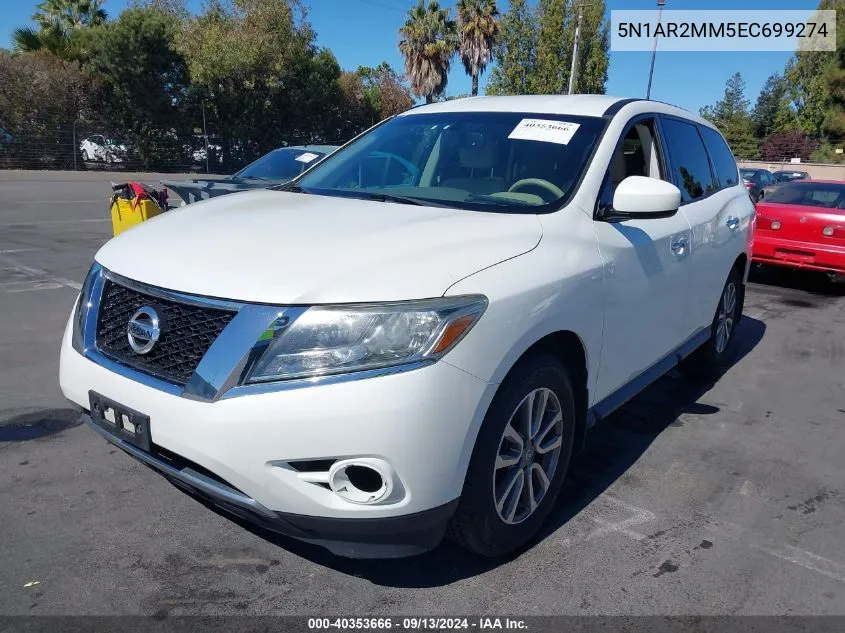 5N1AR2MM5EC699274 2014 Nissan Pathfinder S