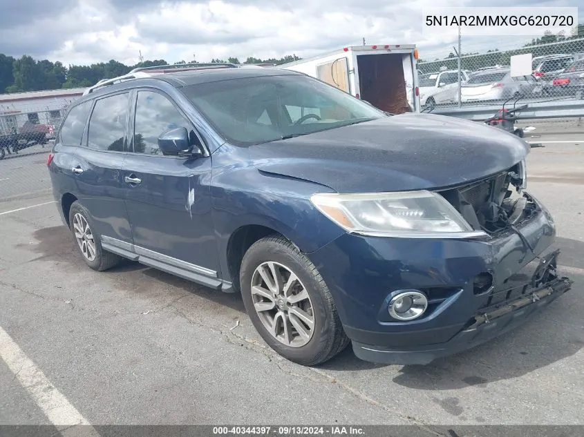 2016 Nissan Pathfinder Sl VIN: 5N1AR2MMXGC620720 Lot: 40344397