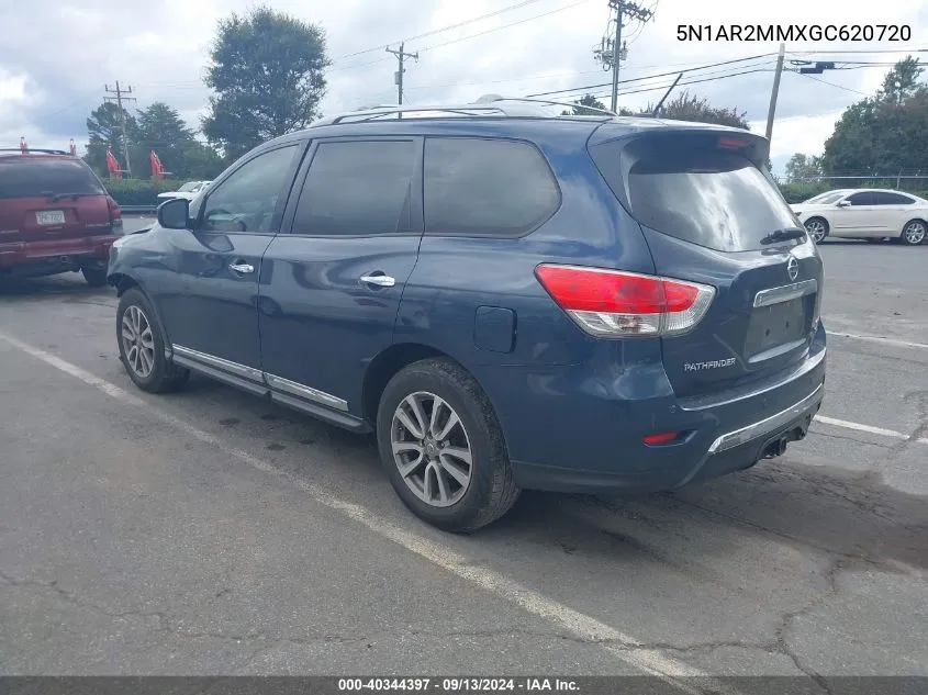 2016 Nissan Pathfinder Sl VIN: 5N1AR2MMXGC620720 Lot: 40344397