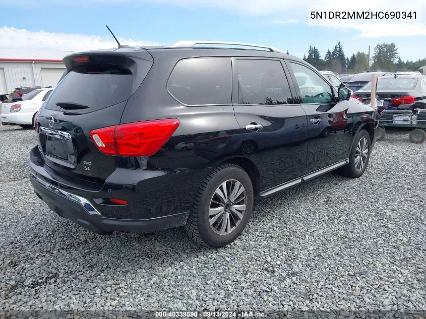 2017 Nissan Pathfinder Sl VIN: 5N1DR2MM2HC690341 Lot: 40339590