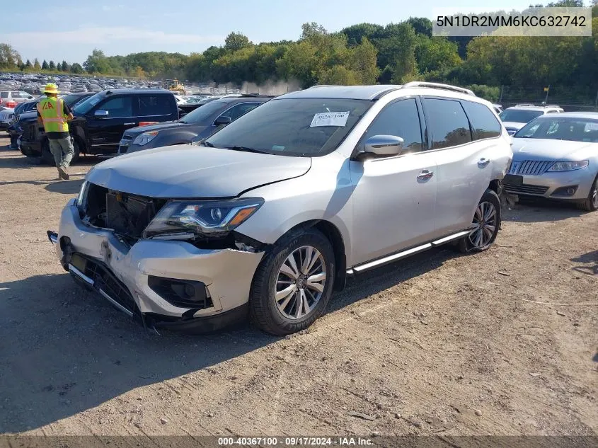 2019 Nissan Pathfinder S VIN: 5N1DR2MM6KC632742 Lot: 40367100