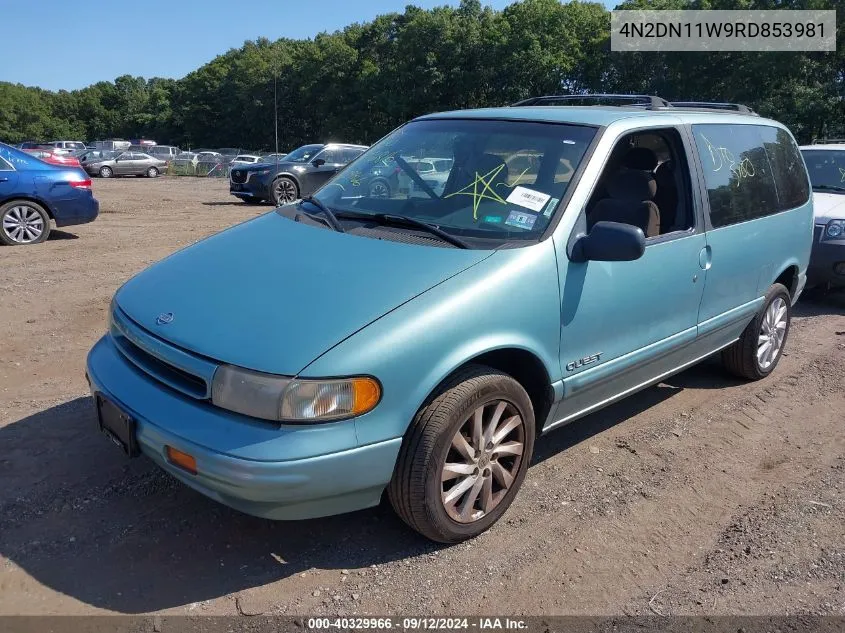 1994 Nissan Quest Xe/Gxe VIN: 4N2DN11W9RD853981 Lot: 40329966