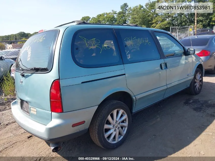 1994 Nissan Quest Xe/Gxe VIN: 4N2DN11W9RD853981 Lot: 40329966