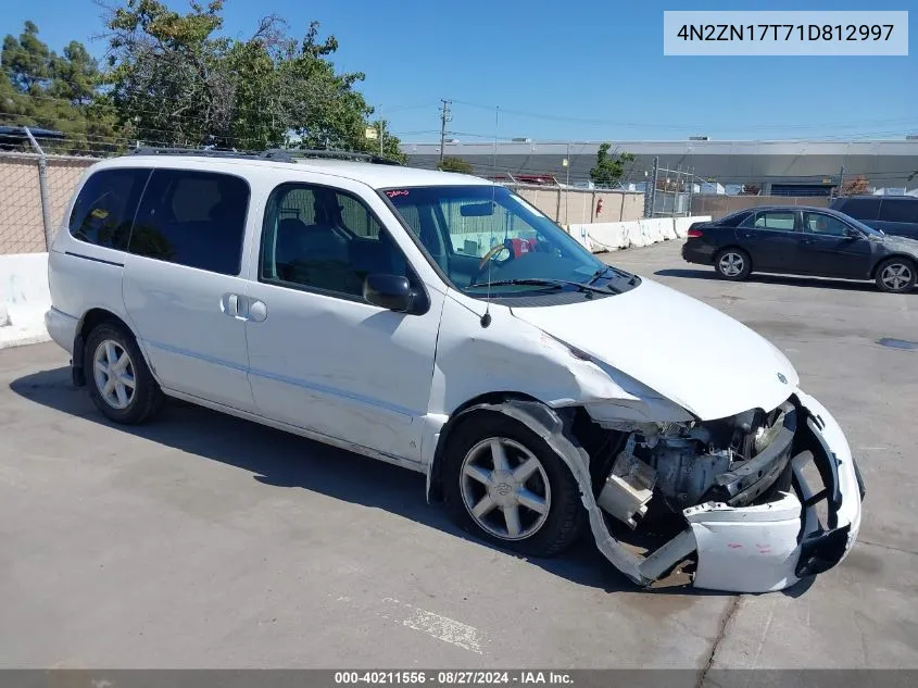 2001 Nissan Quest Gle VIN: 4N2ZN17T71D812997 Lot: 40211556