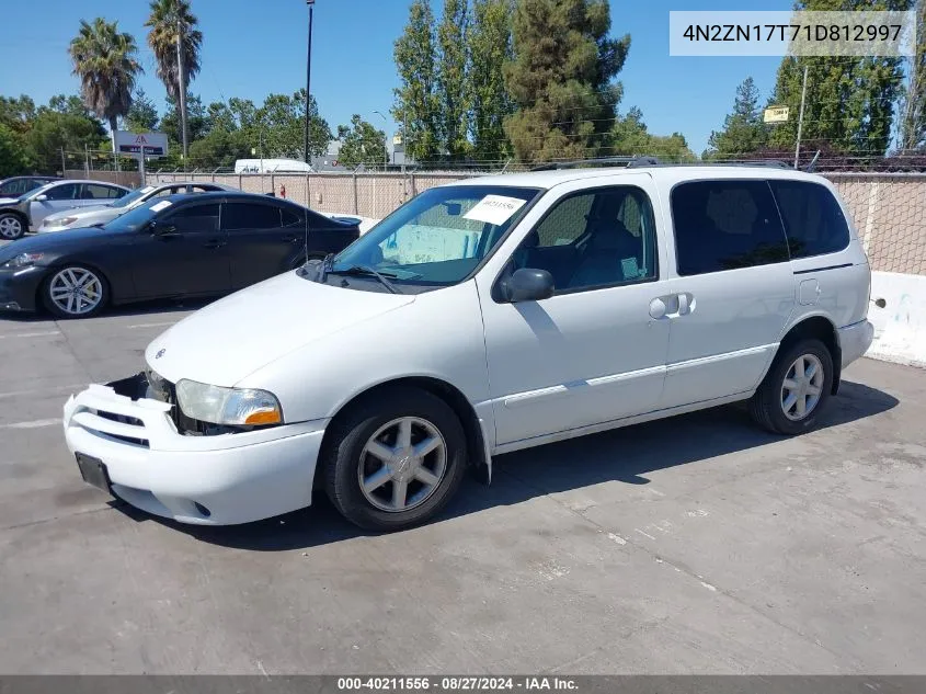 2001 Nissan Quest Gle VIN: 4N2ZN17T71D812997 Lot: 40211556