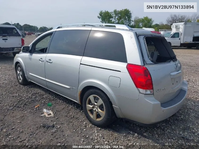 2007 Nissan Quest 3.5 S VIN: 5N1BV28U97N133894 Lot: 40330857