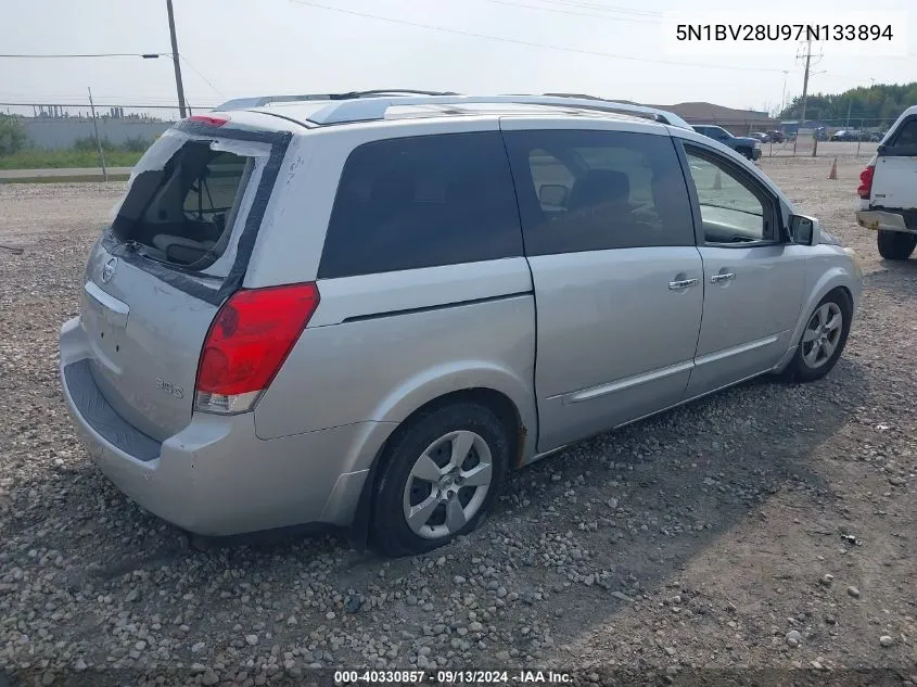 2007 Nissan Quest 3.5 S VIN: 5N1BV28U97N133894 Lot: 40330857