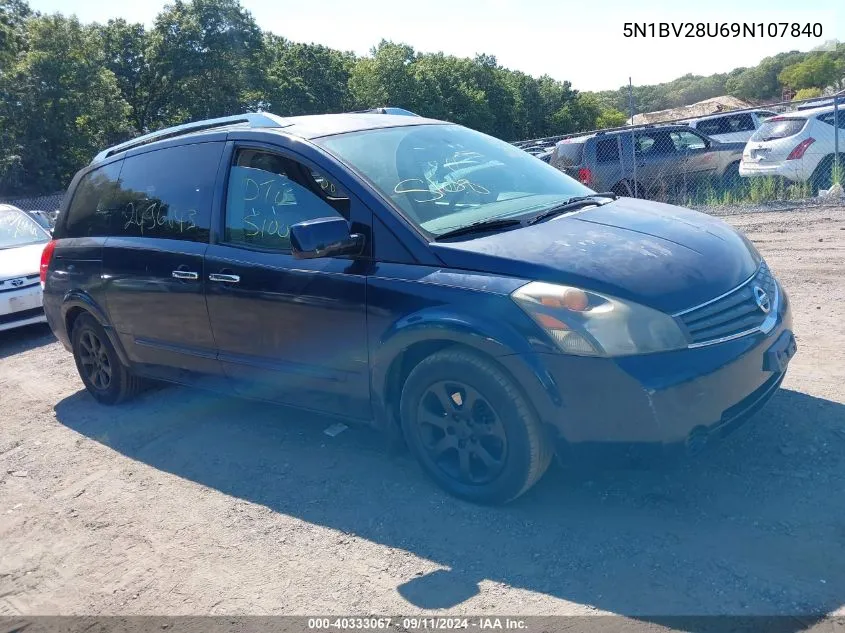 5N1BV28U69N107840 2009 Nissan Quest 3.5 S