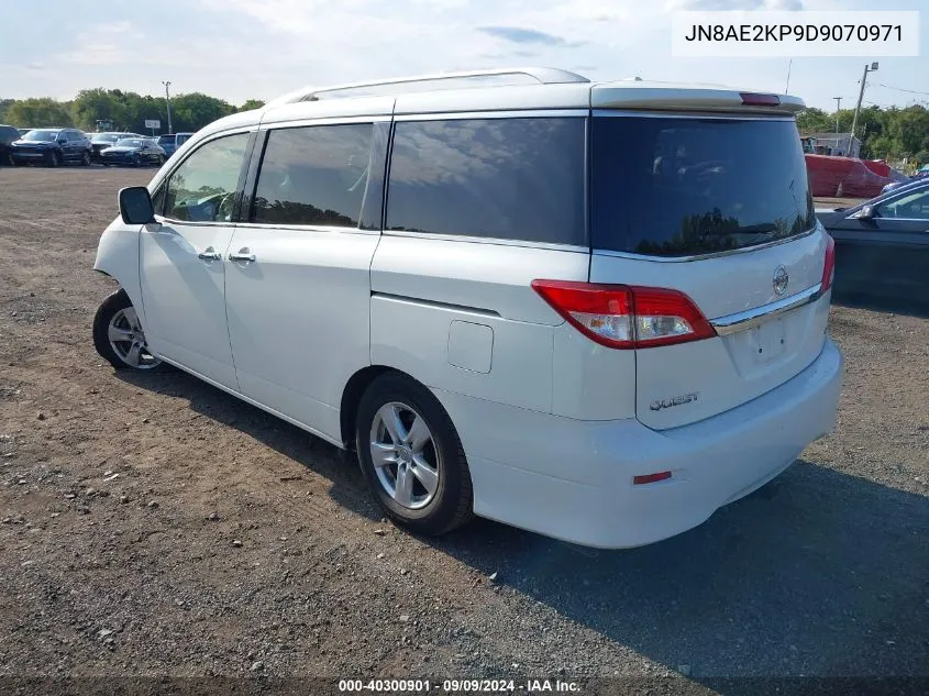 2013 Nissan Quest Sv VIN: JN8AE2KP9D9070971 Lot: 40300901