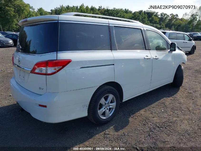 2013 Nissan Quest Sv VIN: JN8AE2KP9D9070971 Lot: 40300901