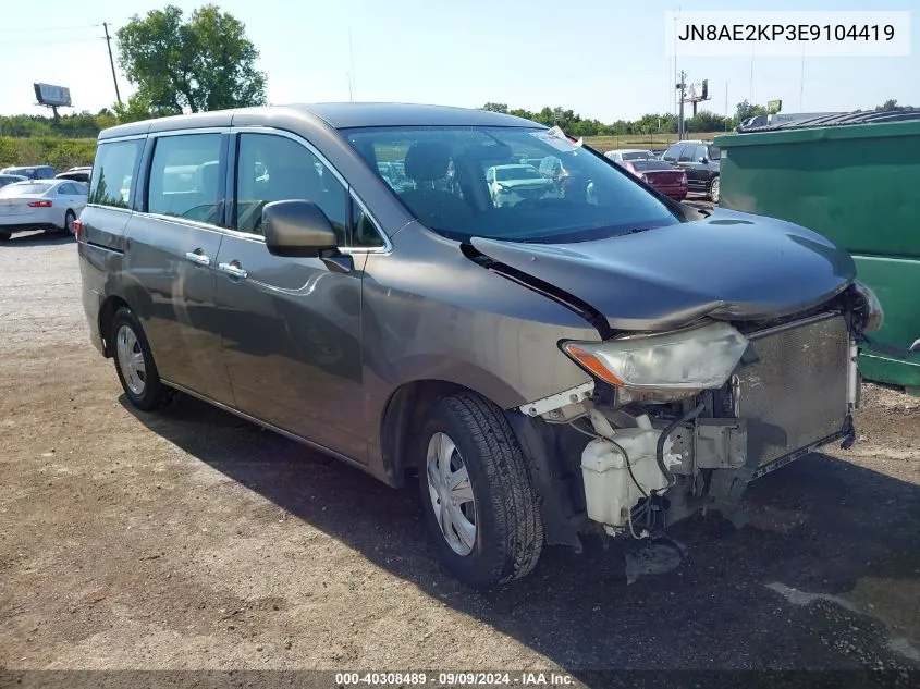 2014 Nissan Quest S VIN: JN8AE2KP3E9104419 Lot: 40308489