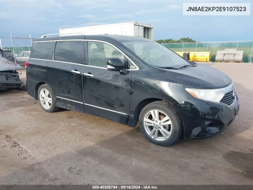 2014 Nissan Quest Sl VIN: JN8AE2KP2E9107523 Lot: 40308794