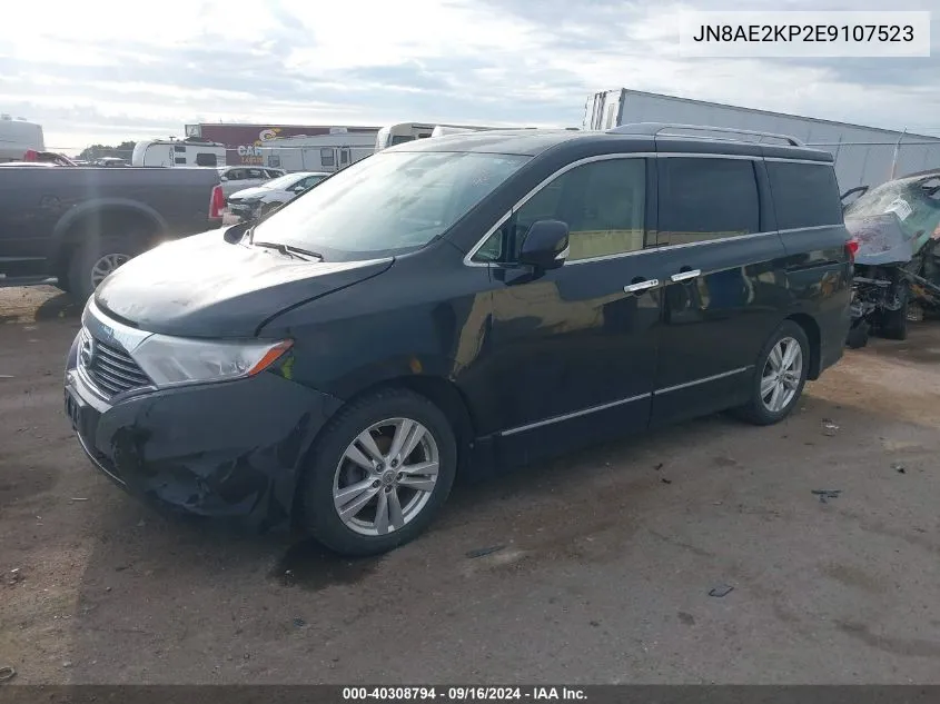 2014 Nissan Quest Sl VIN: JN8AE2KP2E9107523 Lot: 40308794