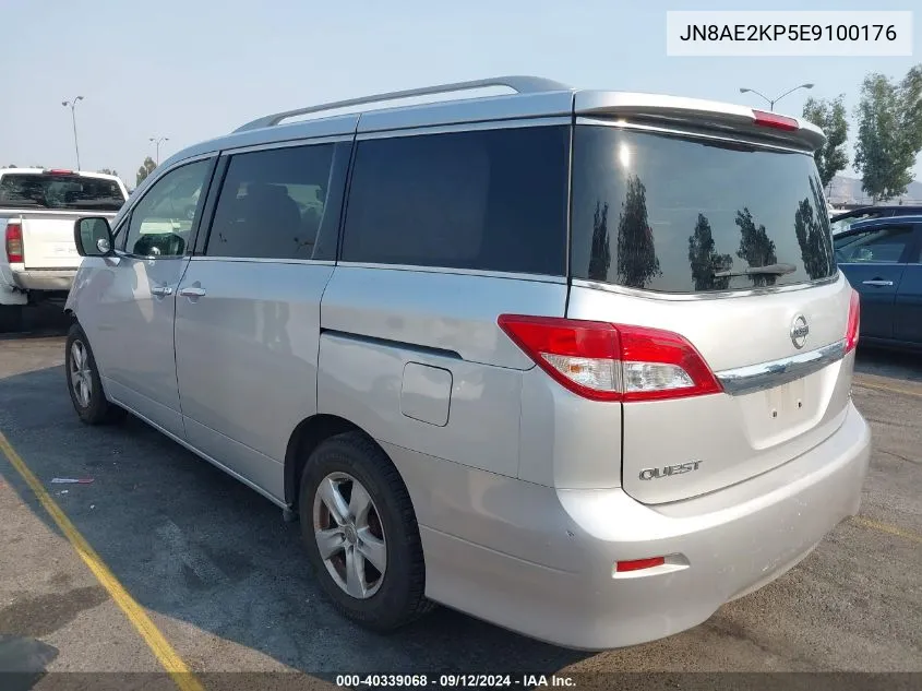 2014 Nissan Quest Sv VIN: JN8AE2KP5E9100176 Lot: 40339068