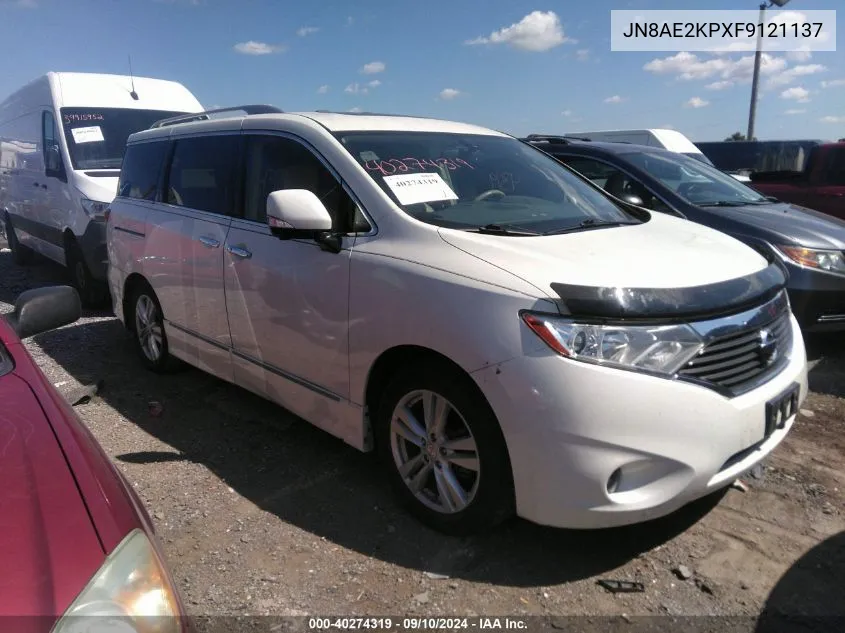 2015 Nissan Quest S/Sv/Sl/Platinum VIN: JN8AE2KPXF9121137 Lot: 40274319