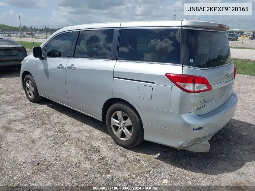 2015 Nissan Quest Platinum/S/Sl/Sv VIN: JN8AE2KPXF9120165 Lot: 40277106