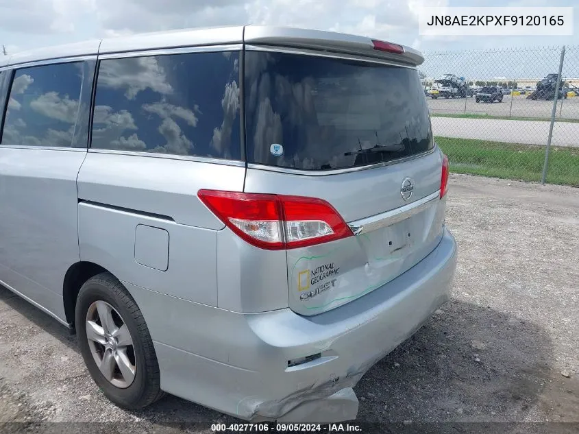 JN8AE2KPXF9120165 2015 Nissan Quest Platinum/S/Sl/Sv