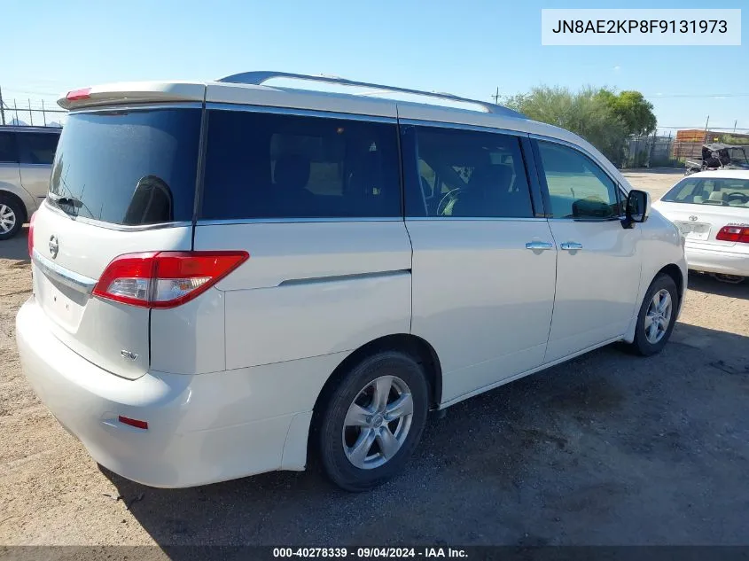 2015 Nissan Quest Platinum/S/Sl/Sv VIN: JN8AE2KP8F9131973 Lot: 40278339