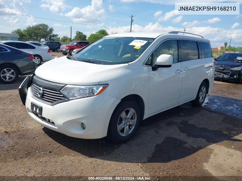 JN8AE2KP5H9168210 2017 Nissan Quest Sv