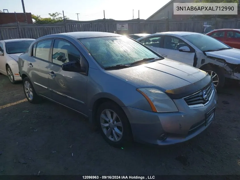 2010 Nissan Sentra 2.0S VIN: 3N1AB6APXAL712990 Lot: 12096963