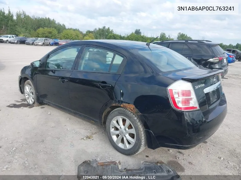 2012 Nissan Sentra VIN: 3N1AB6AP0CL763241 Lot: 12043021