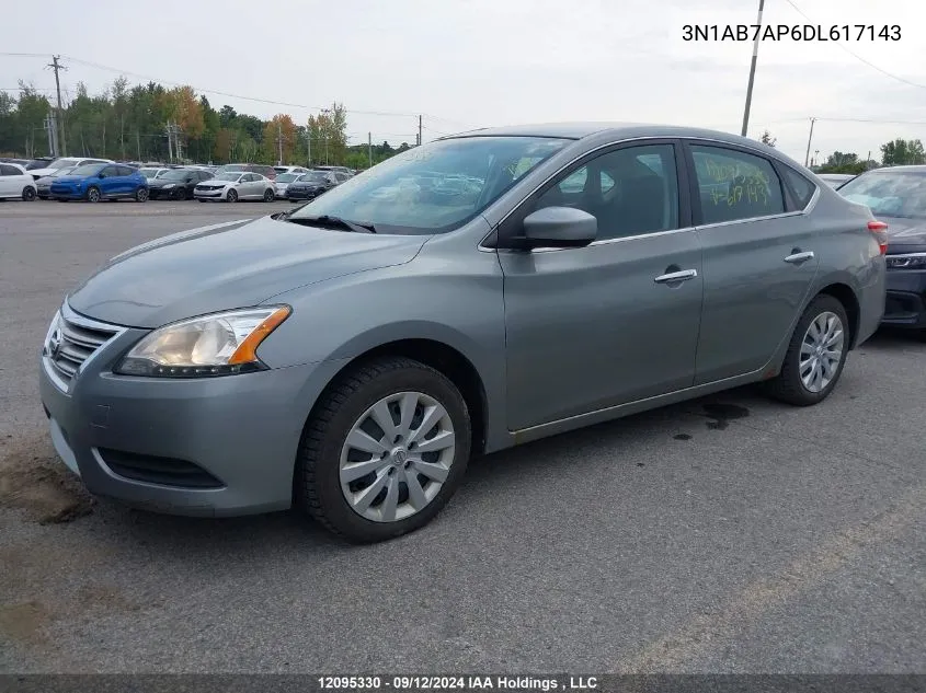 2013 Nissan Sentra VIN: 3N1AB7AP6DL617143 Lot: 12095330