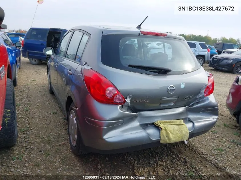 2008 Nissan Versa S/Sl VIN: 3N1BC13E38L427672 Lot: 12095031