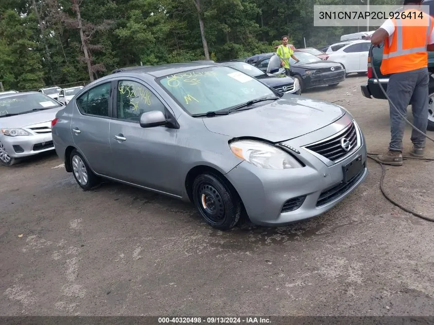 2012 Nissan Versa 1.6 Sv VIN: 3N1CN7AP2CL926414 Lot: 40320498