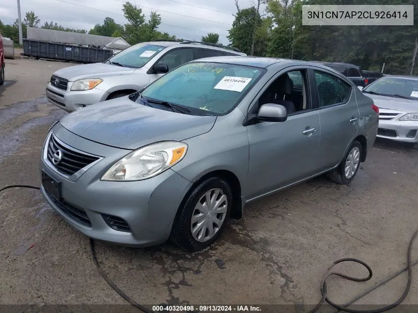 3N1CN7AP2CL926414 2012 Nissan Versa 1.6 Sv