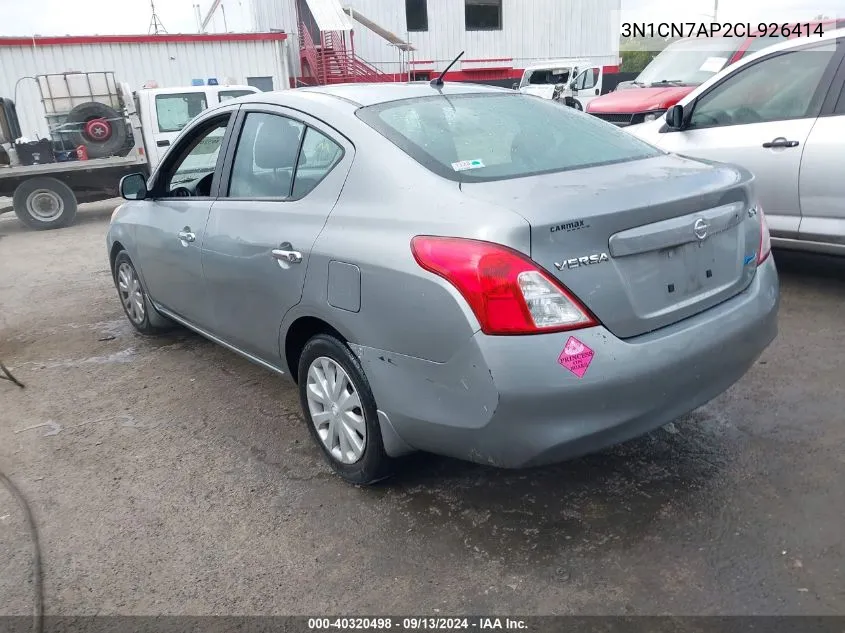 3N1CN7AP2CL926414 2012 Nissan Versa 1.6 Sv