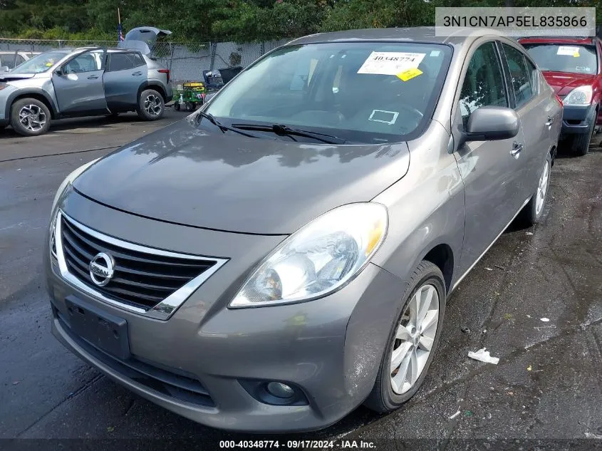 2014 Nissan Versa 1.6 Sl VIN: 3N1CN7AP5EL835866 Lot: 40348774