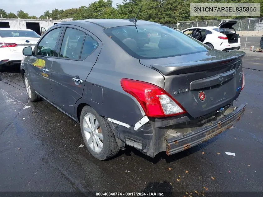 2014 Nissan Versa 1.6 Sl VIN: 3N1CN7AP5EL835866 Lot: 40348774